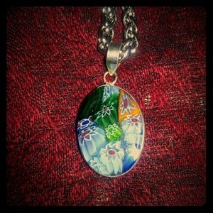 glass mosaic pendant